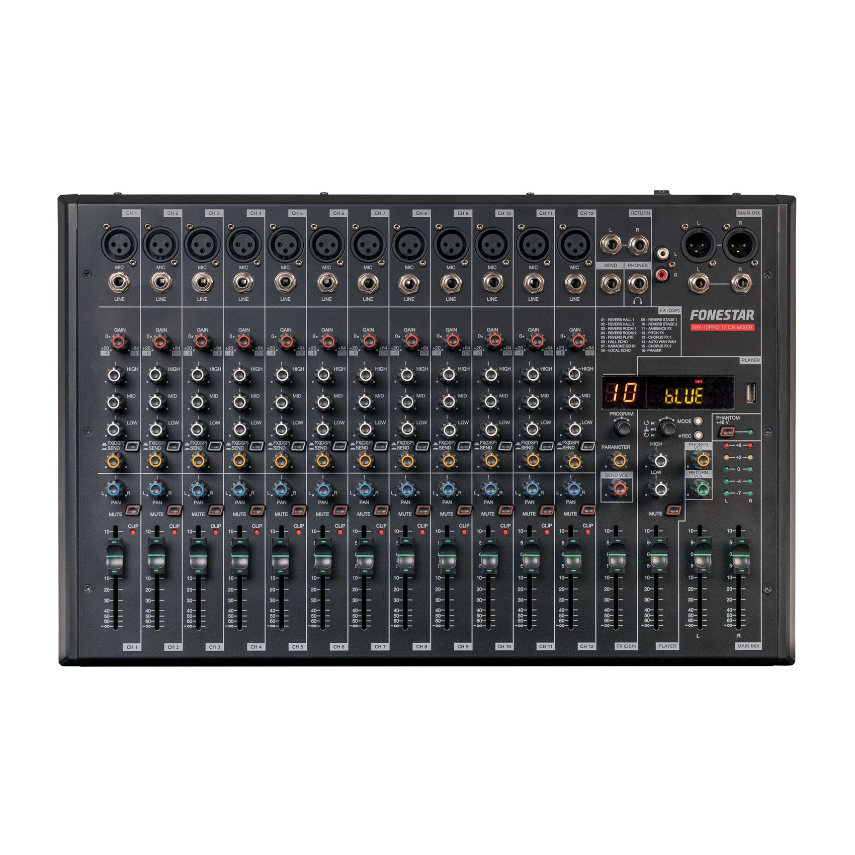 Професійний мікшерний пульт Fonestar MIX-12PRO 0
