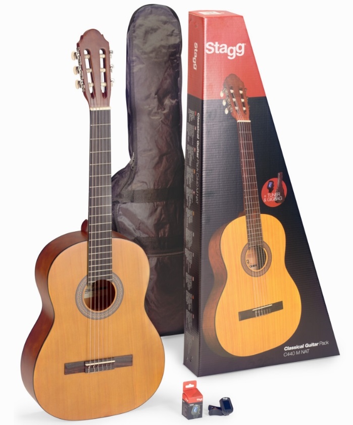 Класична гітара STAGG C440 N HYB PACK 4/4 з чохлом і тюнером 0