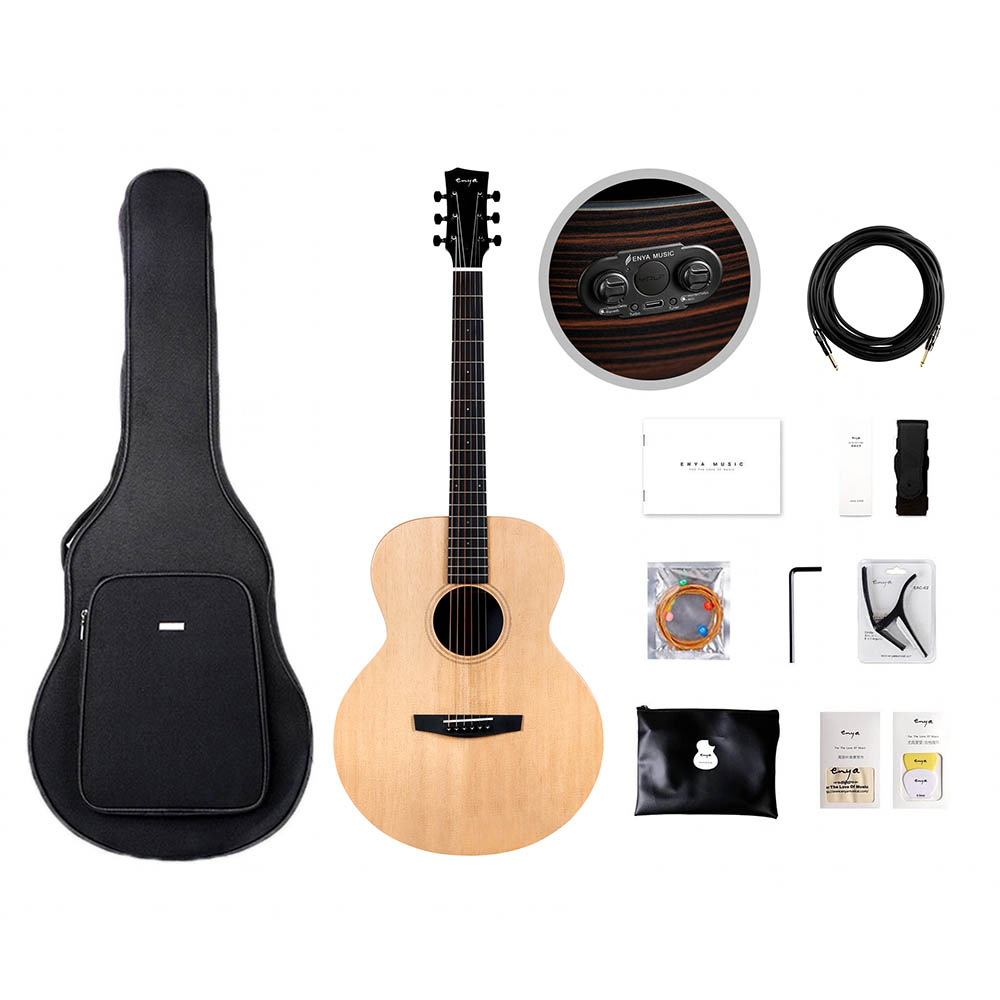 Трансакустична гітара Enya EA-X1 PRO SP1 EQ NA — mini jumbo, KOA 0