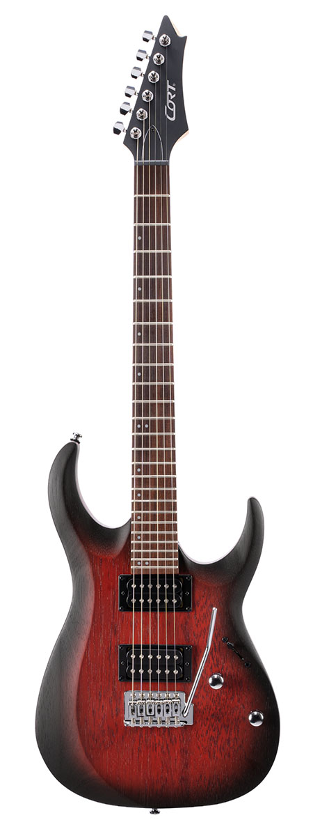 Електрогітара CORT X100 Open Pore Black Cherry Burst 0