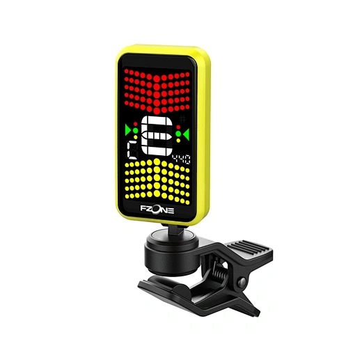 Тюнер-прищіпка FZONE K-1 (Yellow) для гітари, баса, скрипки, укулеле 0