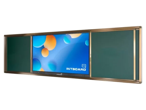 Інтерактивна панель INTBOARD LT65 (Android 14) + крейдяна розсувна дошка 0