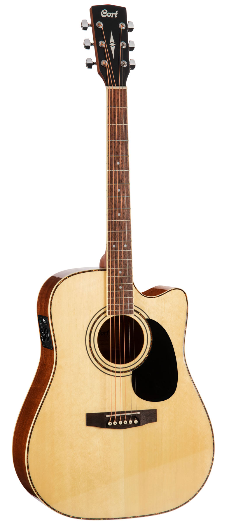 Акустична гітара CORT AD880CE Natural з ременем і тримачем для медіаторів 0