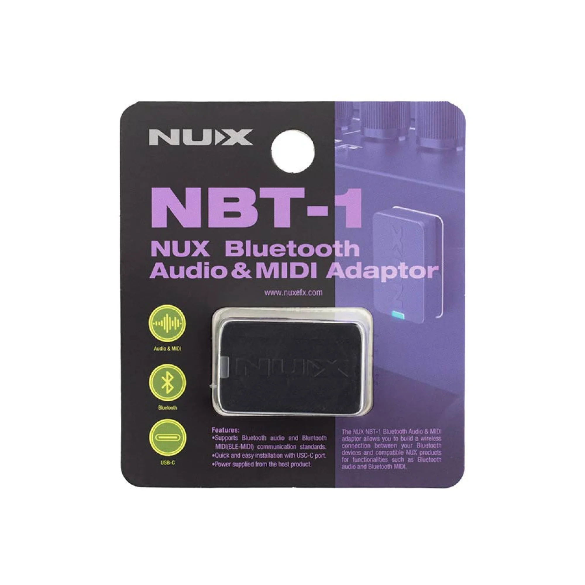Бездротовий MIDI/Bluetooth-адаптер NUX NBT-1 0