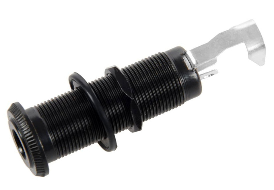 Гітарний роз'єм PAXPHIL LJ20 BK CYLINDER FLUSH MOUNT JACK (Black) 0