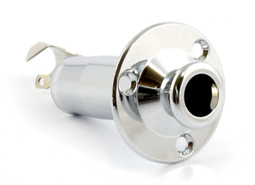 PAXPHIL LJ35 Screw Mount Stereo Endpin Jack (Chrome) – стерео роз'єм для акустичної гітари 0