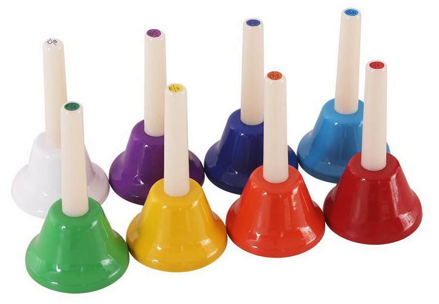 Музичний набір різнобарвні дзвіночки (8 шт) 0