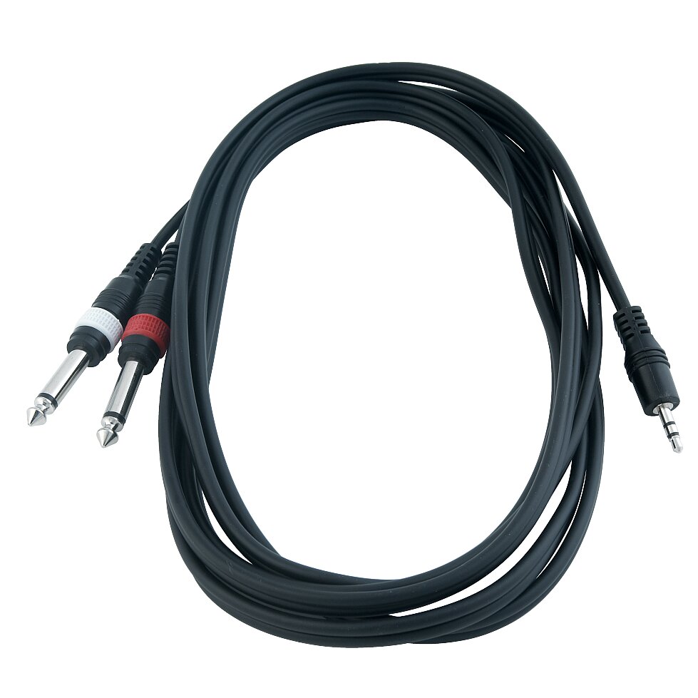 Готовий кабель ROCKCABLE RCL20912 D4 PATCH CABLE - 2 X TS JACK TO TRS MINIJACK (1.5M) 0