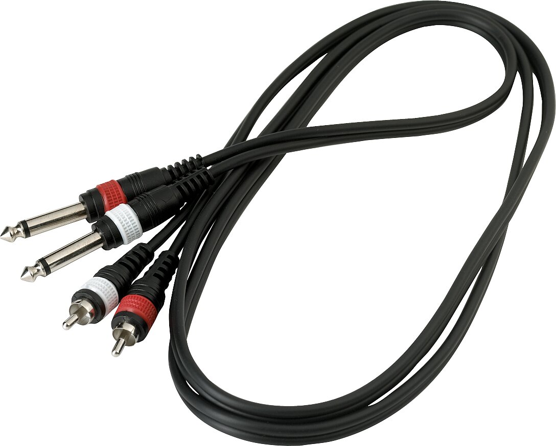 Готовий кабель ROCKCABLE RCL20932 D4 PATCH CABLE - 2 X RCA TO 2 X TS JACK (1.5M) 0