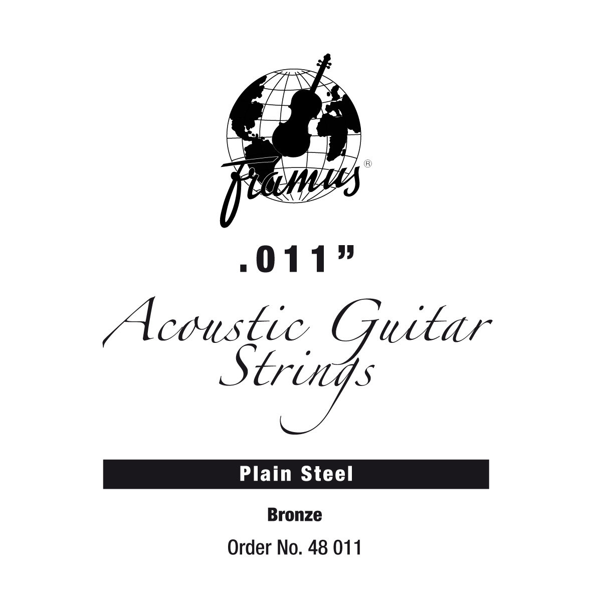Струна для акустичної гітари FRAMUS 48011 Bronze 0