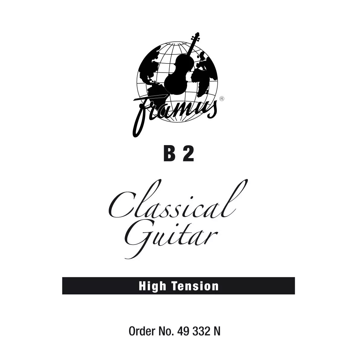 Друга струна для класичної гітари FRAMUS 49332N Classic Guitar High Tension (.032") 0