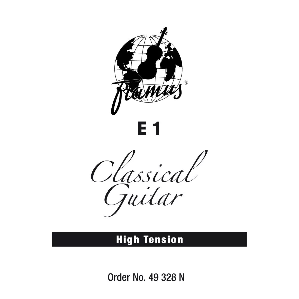 Перша струна для класичної гітари FRAMUS 49328N Classic Guitar High Tension (.028") 0