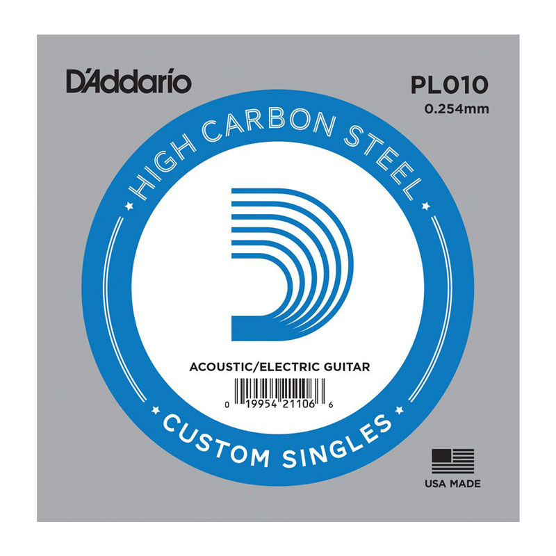 Струна для гітари D'ADDARIO PL010 PLAIN STEEL 010 0