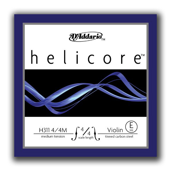 Струна D’Addario Helicore E 4/4 Medium Tension для скрипки 0