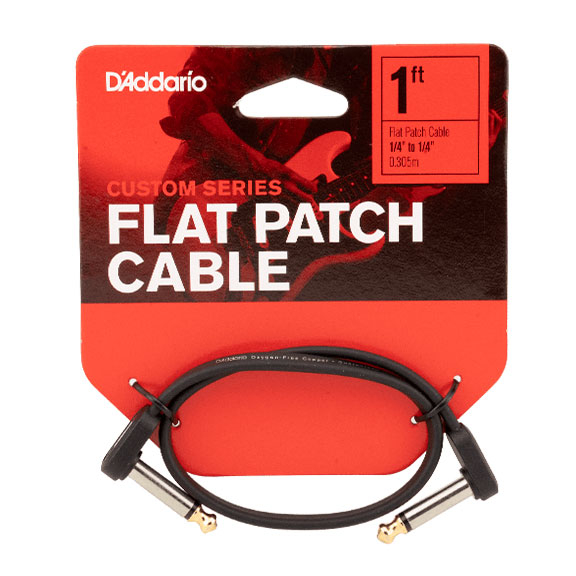 Інструментальний патч-кабель D'ADDARIO PW-FPRR-01 CUSTOM SERIES FLAT PATCH CABLE (30CM) 0